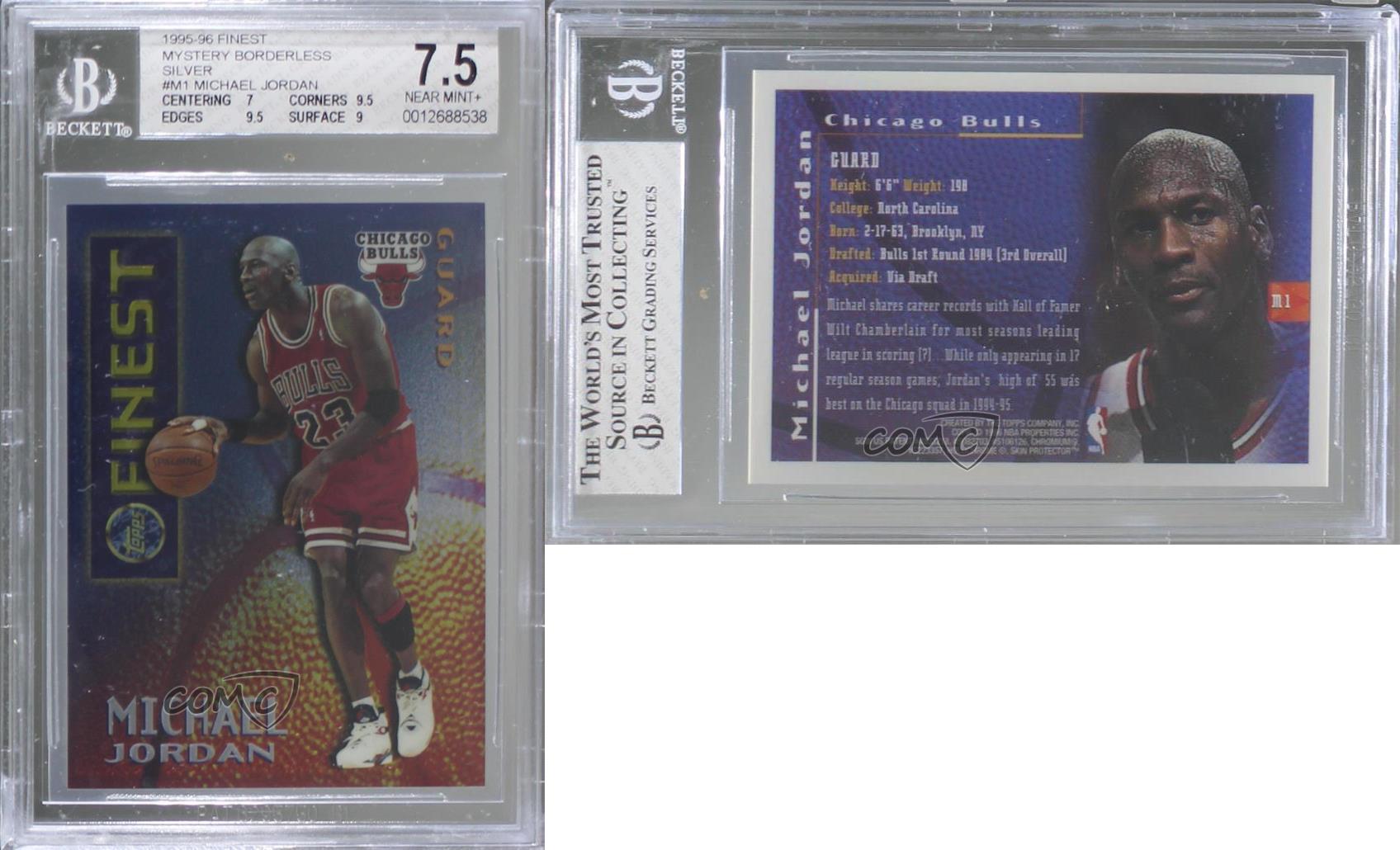 1995-96 Topps Finest Mystery Borderless/Silver Michael Jordan #M1