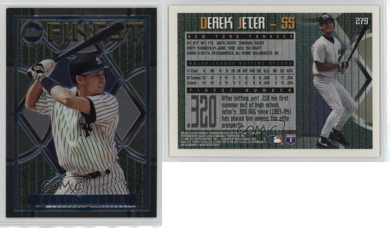 1995 Topps Finest Derek Jeter #279 HOF - Picture 3 of 7