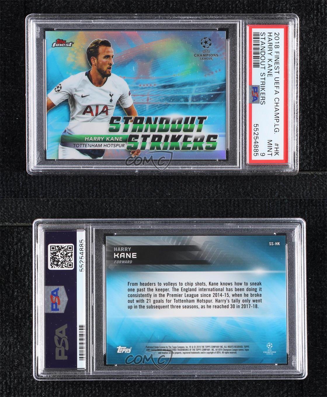 2018-19 Topps Finest UCL Standout Strikers Harry Kane #SS-HK PSA 9 MINT - Picture 3 of 3
