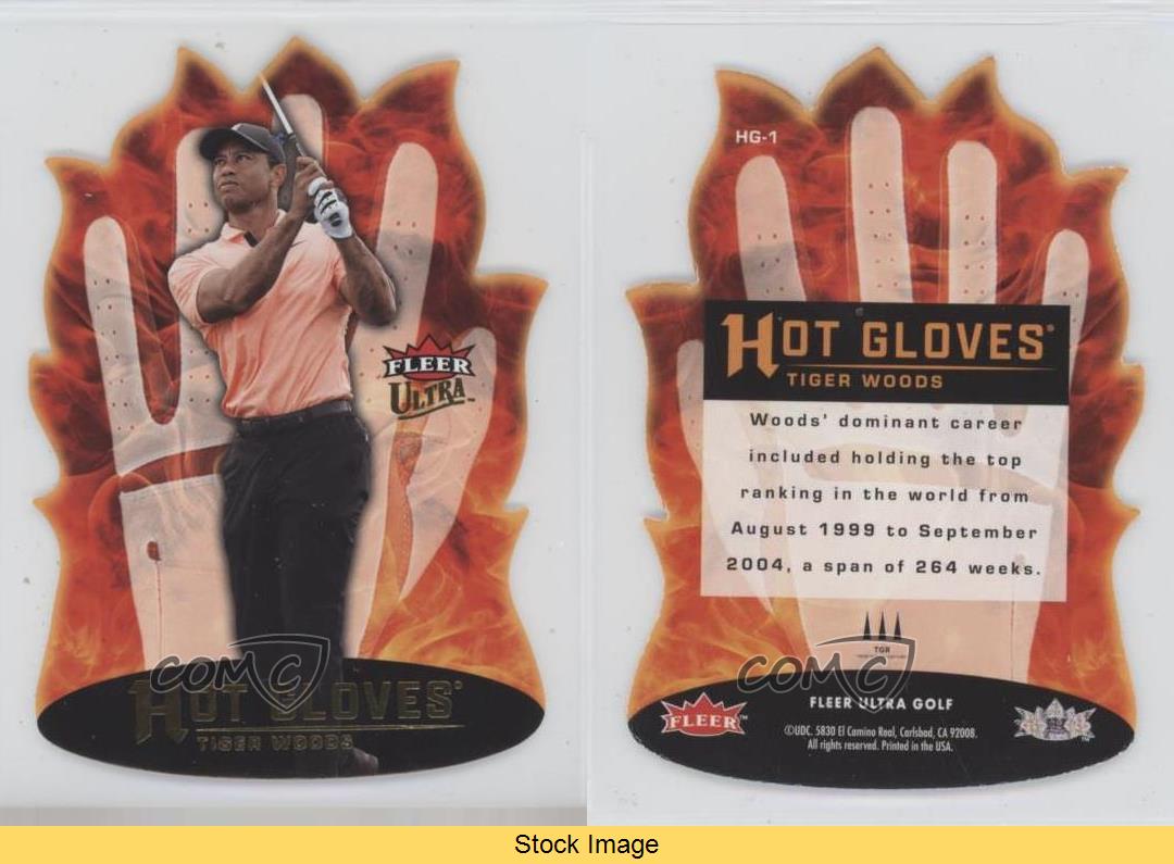 2023 Fleer Ultra Flair Hot Gloves Tiger Woods #HG-1 - Picture 4 of 4