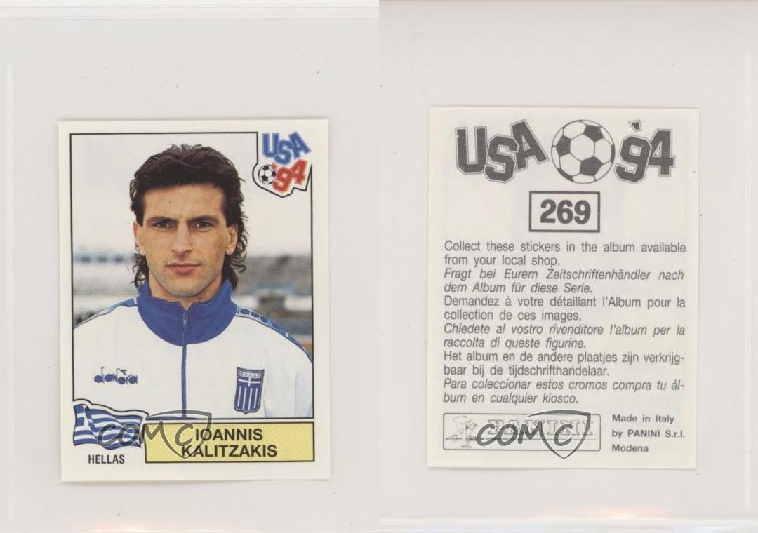 1994 Panini World Cup Album Stickers Ioannis Kalitzakis #269 | eBay