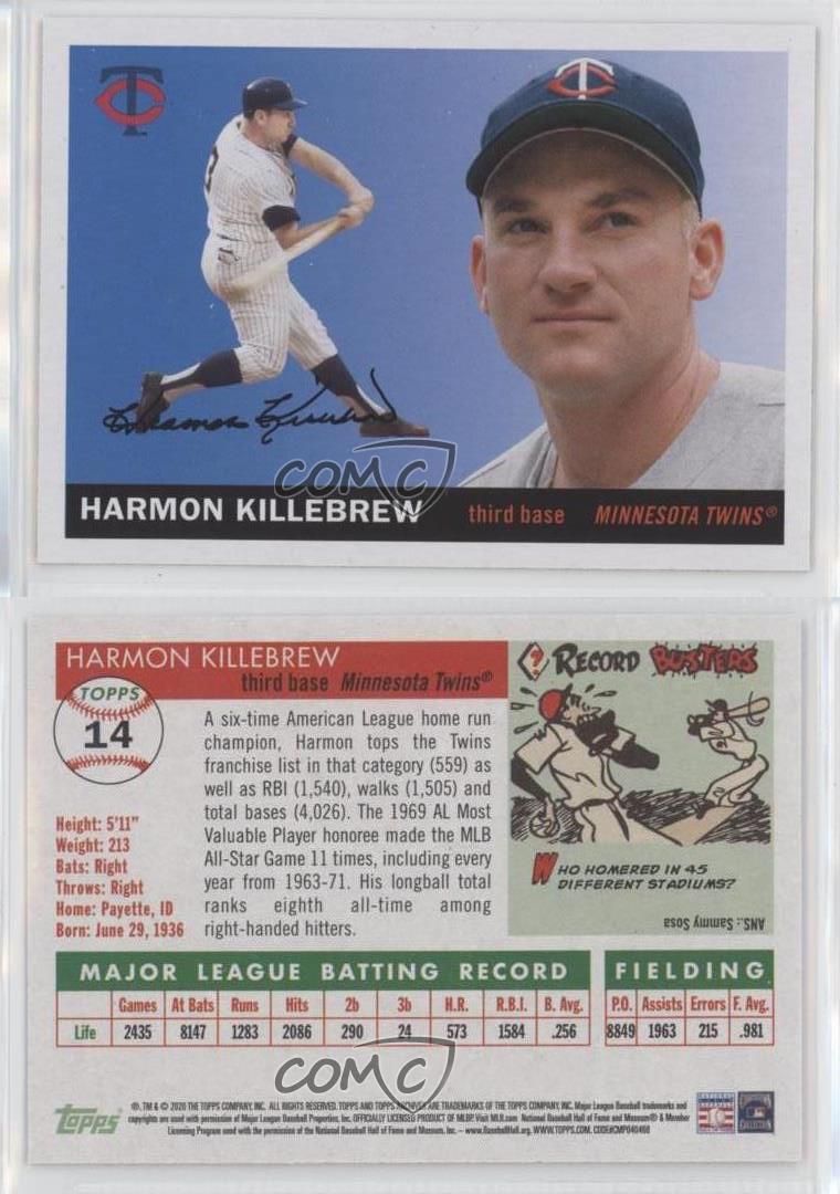 Auction Prices Realized Baseball Cards 1955 Topps Harmon Killebrew