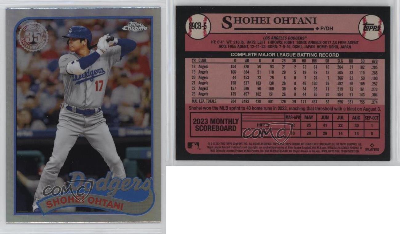 2024 Topps Chrome 1989 Topps Baseball Shohei Ohtani #89CB-5