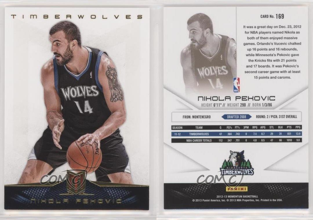 2012-13 Panini Momentum Nikola Pekovic #169 - Picture 3 of 4