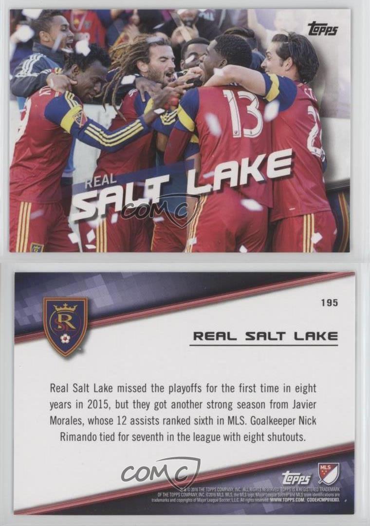 2016 Topps MLS Team Cards Real Salt Lake #195 - Picture 4 of 4