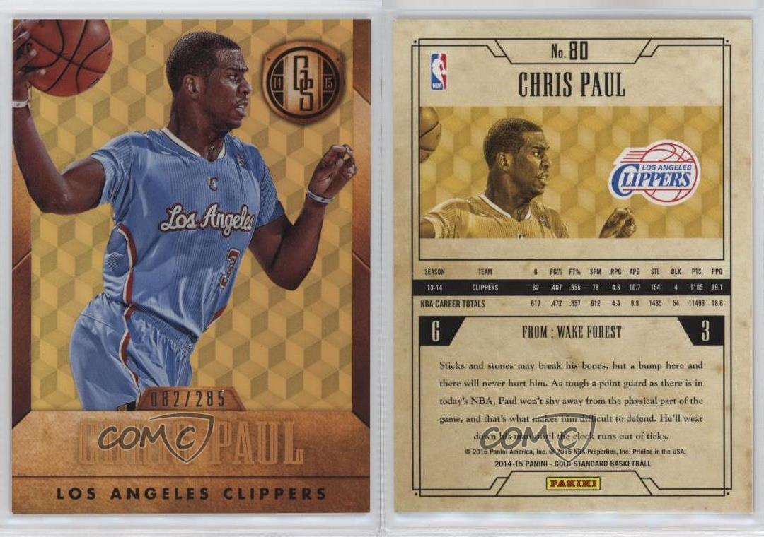 2014-15 Panini Gold Standard/285 Chris Paul (camiseta azul en polvo) #80 - Imagen 3 de 3