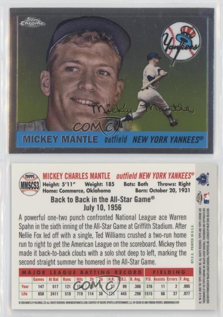 2007 Topps Chrome The Mickey Mantle Story Mickey Mantle #MMSC53 HOF