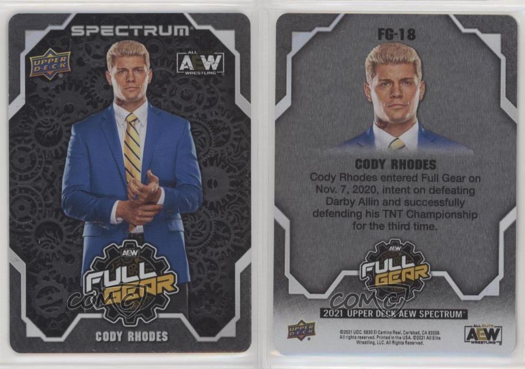 2021 Upper Deck AEW Spectrum Full Gear Cody Rhodes #FG-18