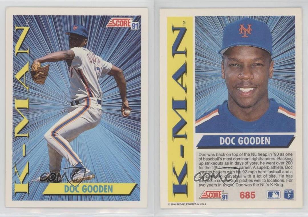 Score '91 trading card Dwight Gooden New York Mets K-Man #685