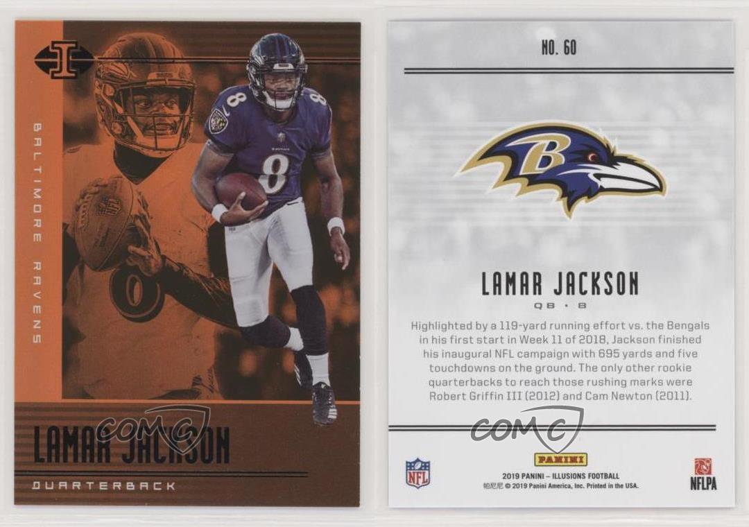 2019 Panini Illusions #60 Lamar Jackson Baltimore Ravens Football Card