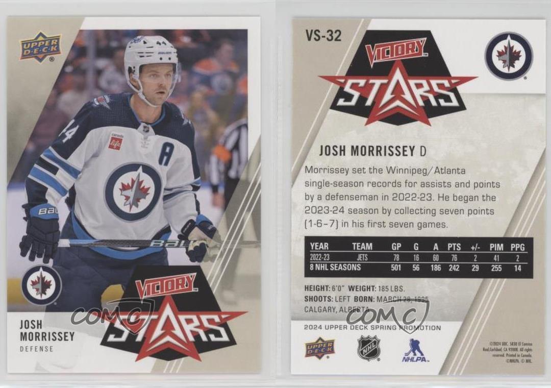 2024 Upper Deck Expo Victory Stars Josh Morrissey #VS-32 Hockey Card