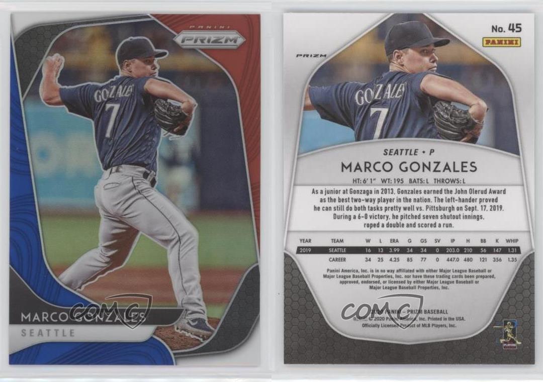 Panini Prizm Red White Blue Marco Gonzales 45 Ebay