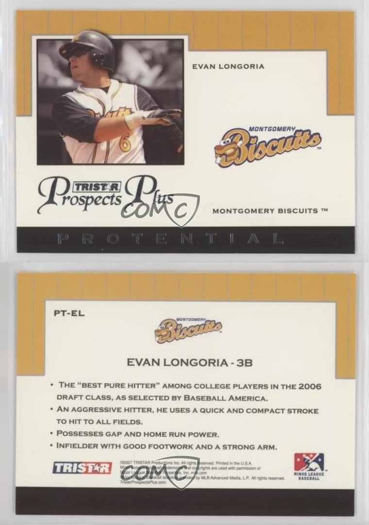 2007 TRISTAR Prospects Plus Protential Evan Longoria #PT-EL - Picture 4 of 4