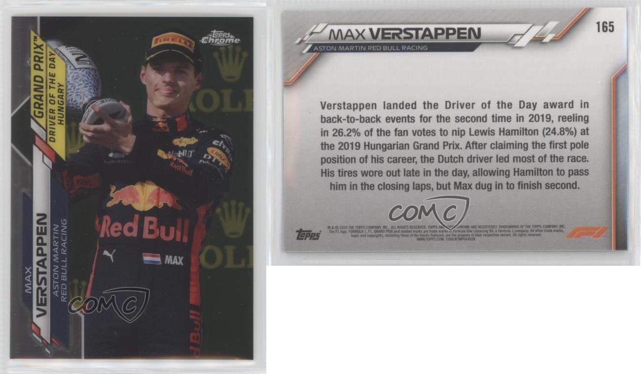 2020 Chrome Formula 1 Grand Prix Driver of the Day Max Verstappen #165 Rookie RC