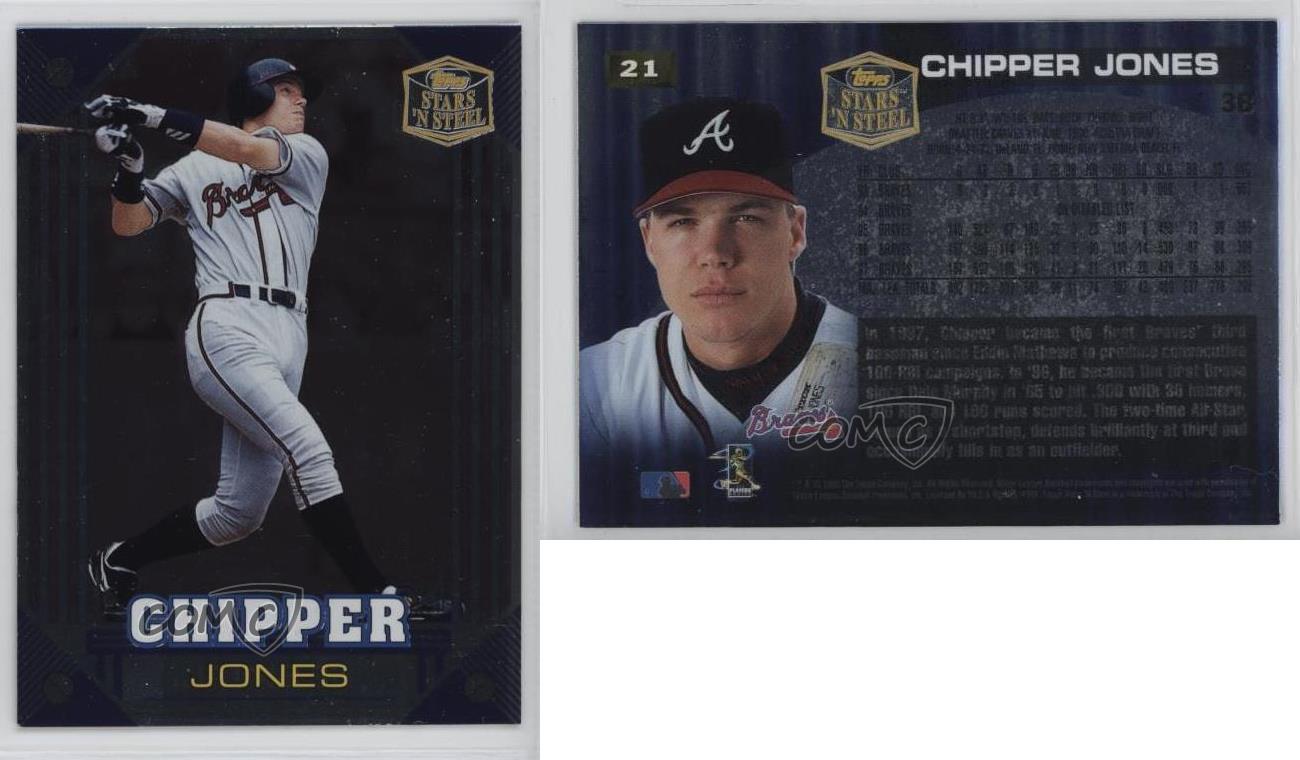 1998 Topps Stars 'n Steel Chipper Jones #21 HOF - Picture 5 of 5