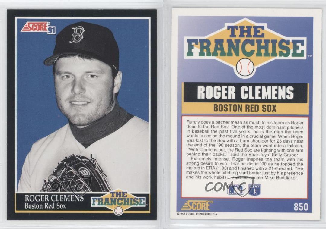 1991 Score 850 Roger Clemens Boston Red Sox Baseball Card eBay