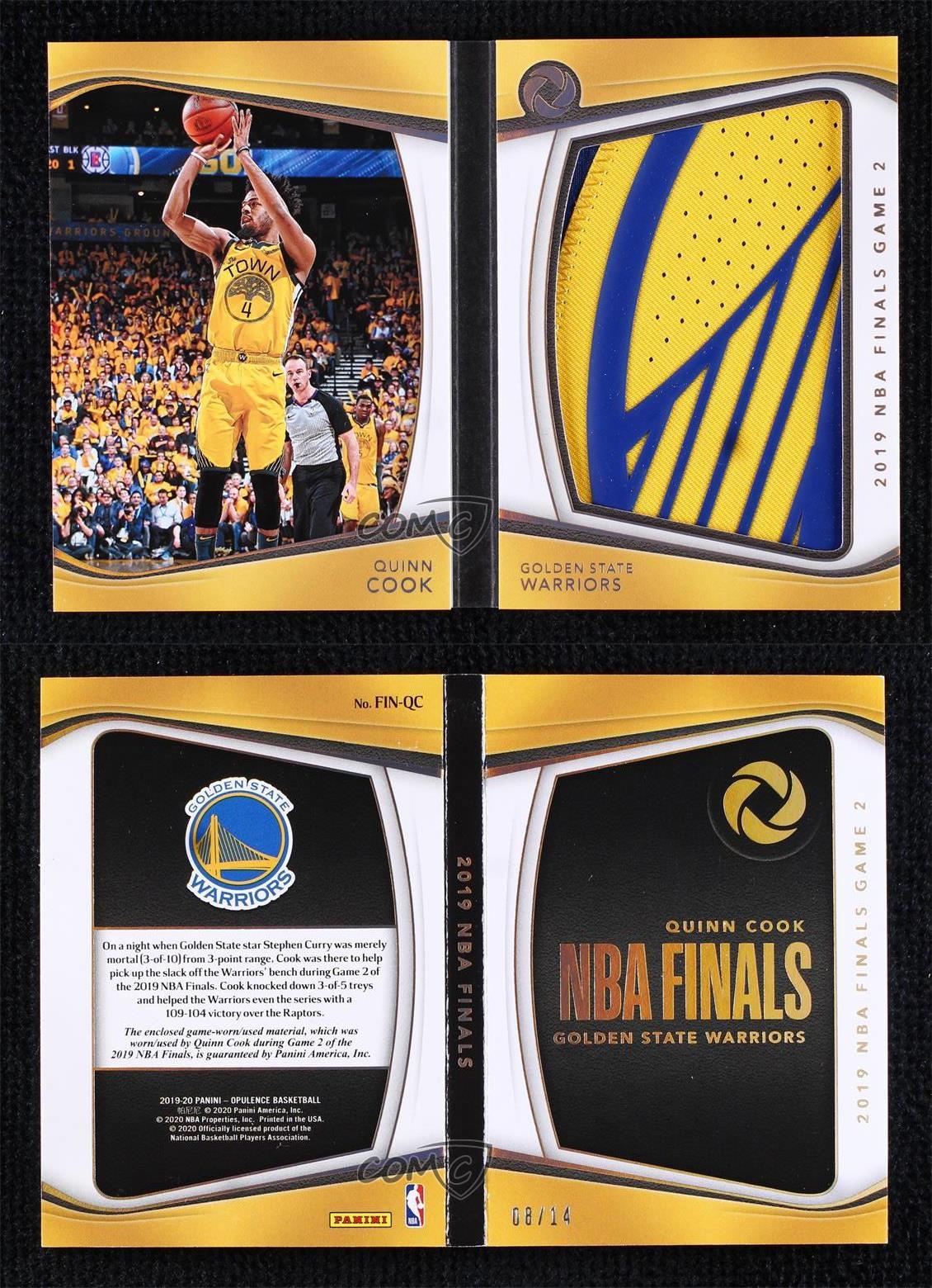 Libretto Panini Opulence NBA Finals 2019-20 /14 Quinn Cook #FIN-QC - Foto 3 di 3