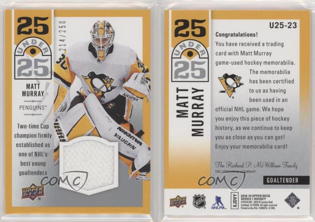 2018-19 Upper Deck 25 Under 25 Jersey /250 Matt Murray #U25-23