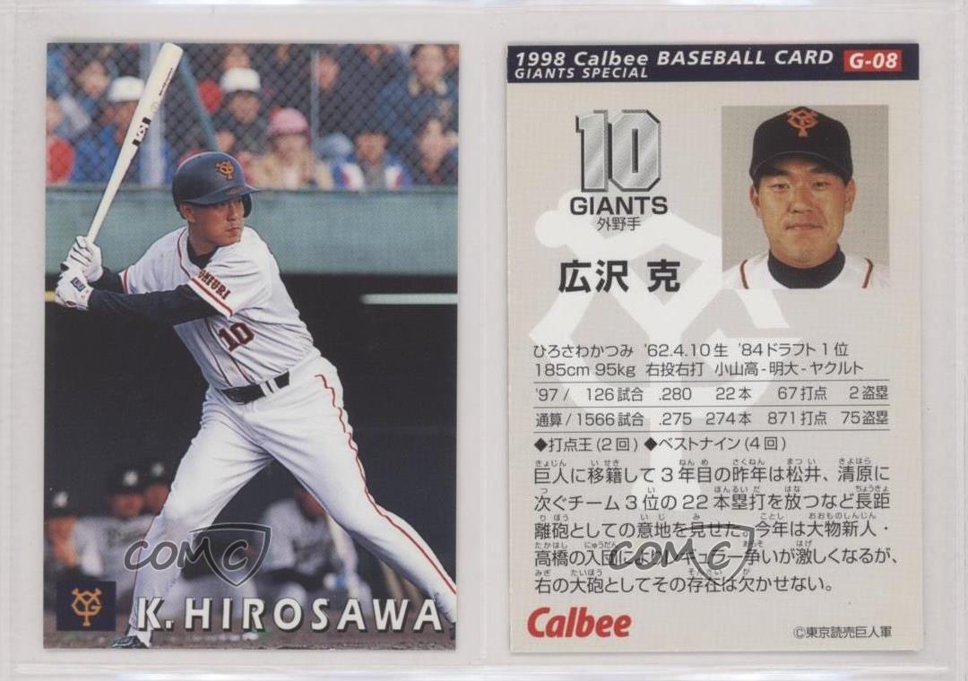 1998 Calbee Giants Special Katsumi Hirosawa #G-08 - Picture 3 of 3