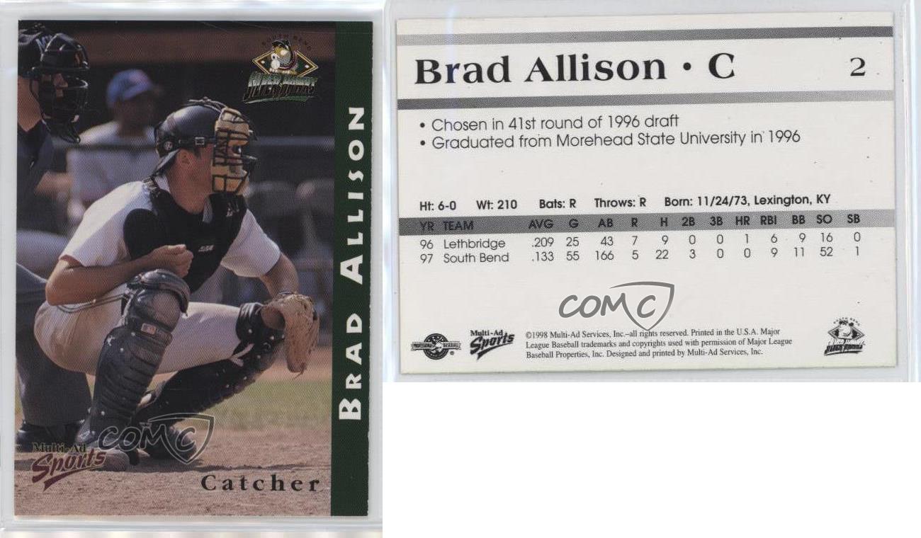 1998 Multi-annonces Sports South Bend usine Silver Hawks Brad Allison #2