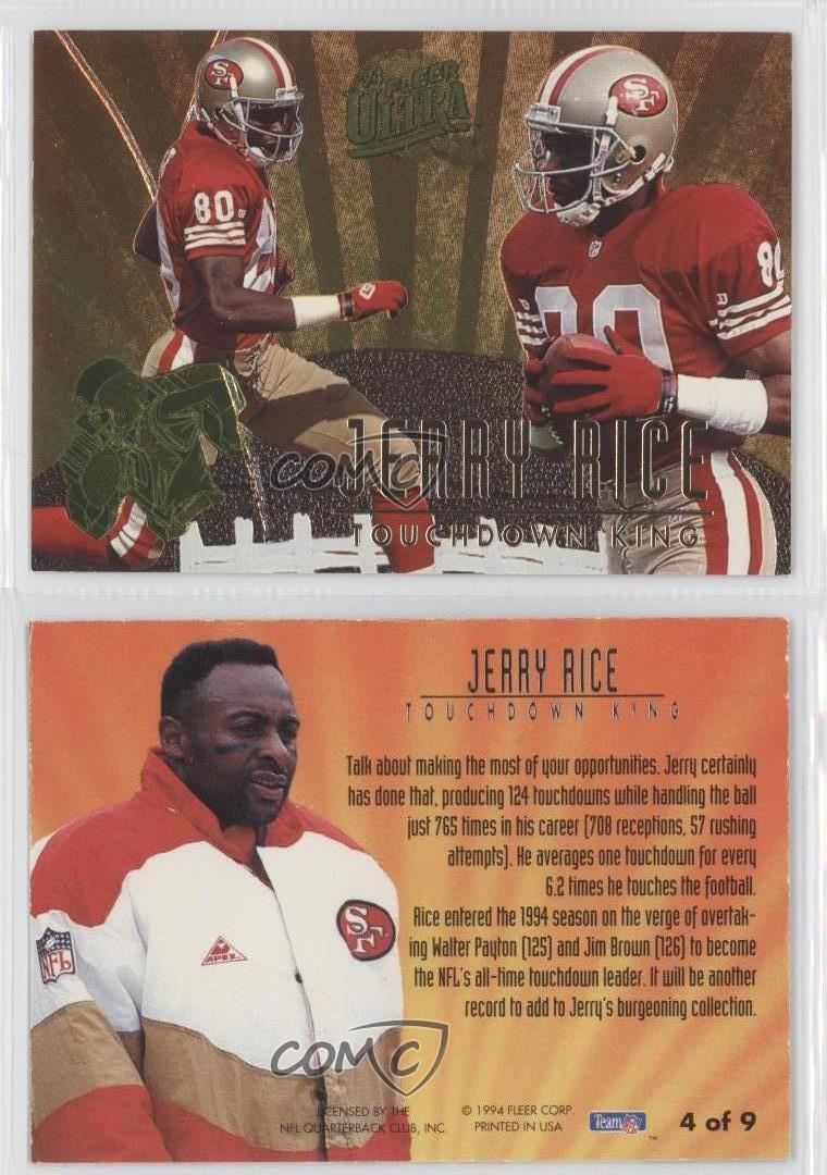 1994 Fleer Ultra Touchdown King 4 Jerry Rice San Francisco 49ers