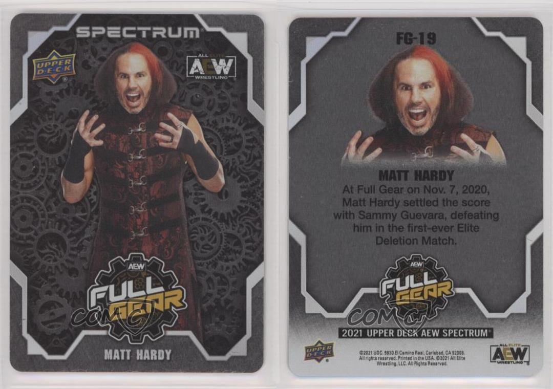 2021 Upper Deck AEW Spectrum Full Gear Matt Hardy #FG-19