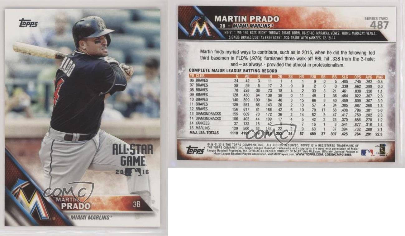  2016 Topps Series 2 #487 Martin Prado Miami Marlins