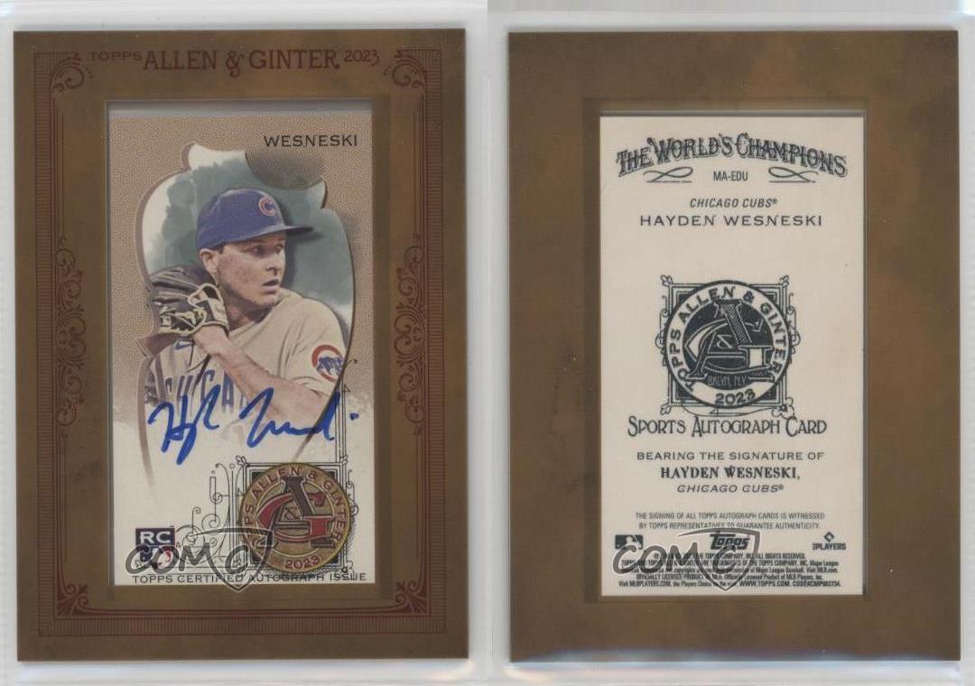 2023 Topps Allen & Ginter Framed Mini Hayden Wesneski #MA-EDU Rookie Auto RC