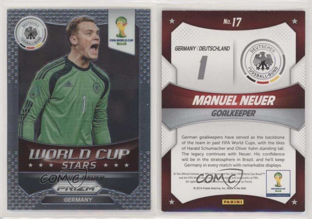Panini Prizm World Cup 2014 Stars # 17 Manuel Neuer Germany 