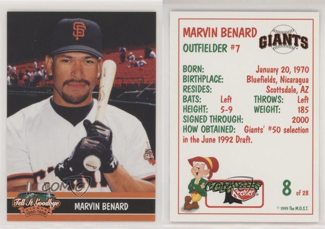 Marvin Benard of the San Francisco Giants before a 1999 Major