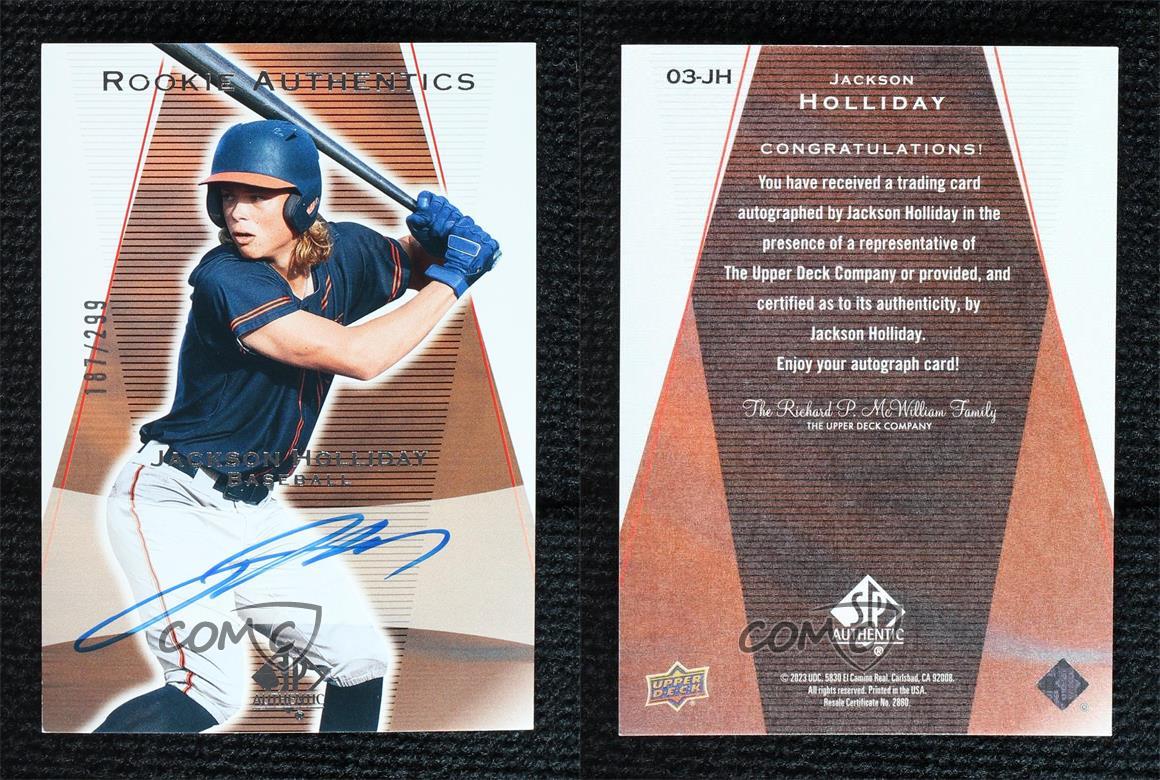 2023 Goodwin Champions Jackson Holliday SP Authentic Rookie