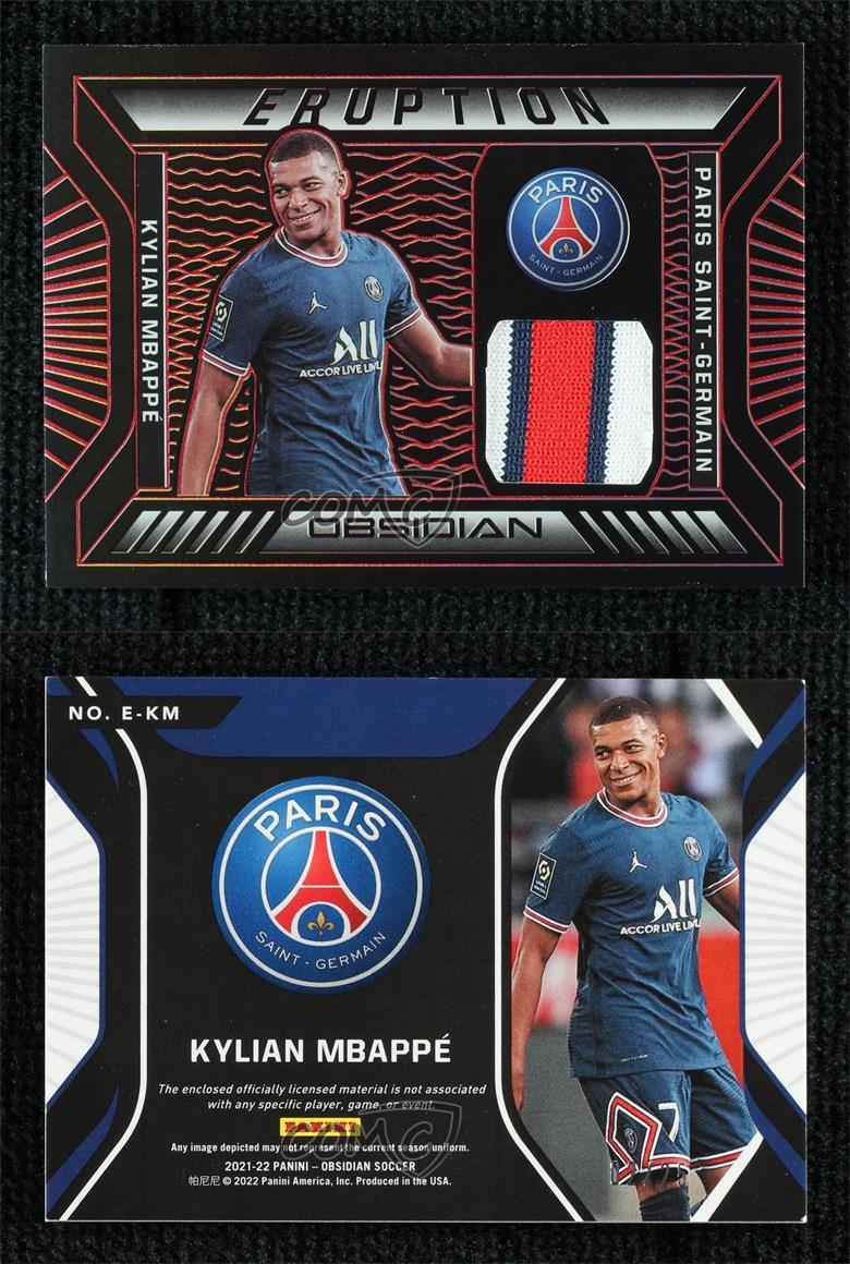 2021-22 Panini Obsidian Eruption Electric Etch Red /25 Kylian Mbappe #E-KM