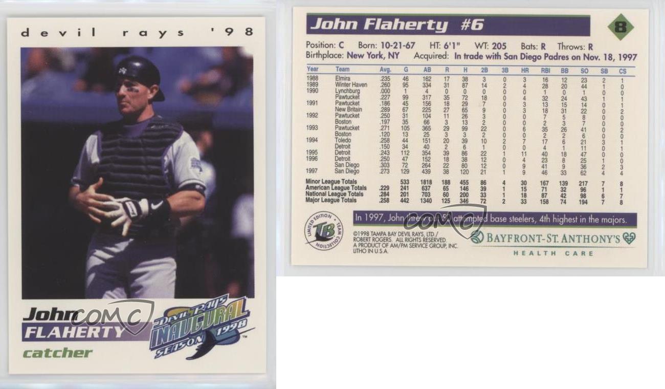 1998 Tampa Bay Devil Rays Team Issue - [Base] #8 - John Flaherty