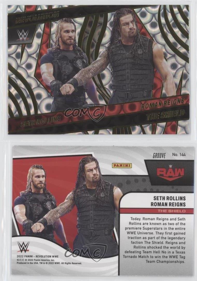 2022 Panini Revolution WWE Tag Teams Groove Seth Rollins Roman Reigns #144 Patch