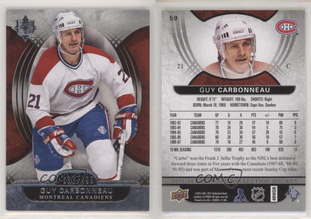 2013-14 Ultimate Collection /499 Guy Carbonneau #59 HOF