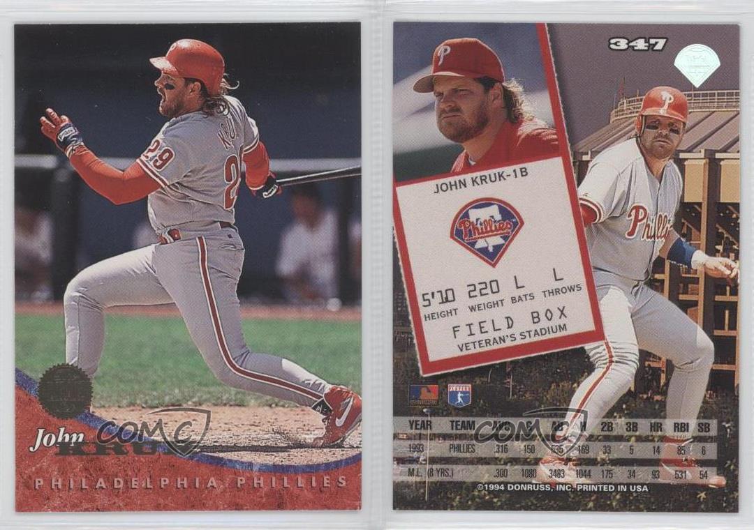 Details About 1994 Leaf John Kruk 347
