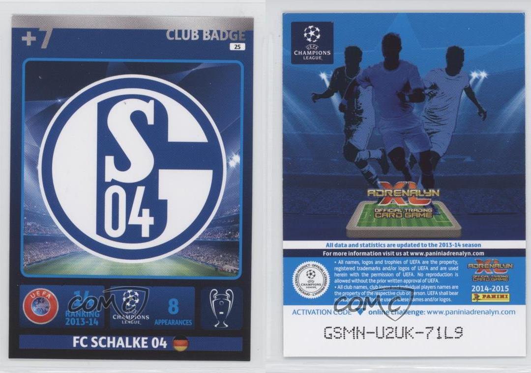 Panini Adrenalyn XL UEFA Champions Club Badge FC Schalke 04 #25 | eBay