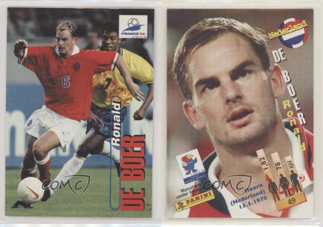 FRANCE 98 PANINI World Cup Panini 1998 Ronald De Boer Olanda N.308