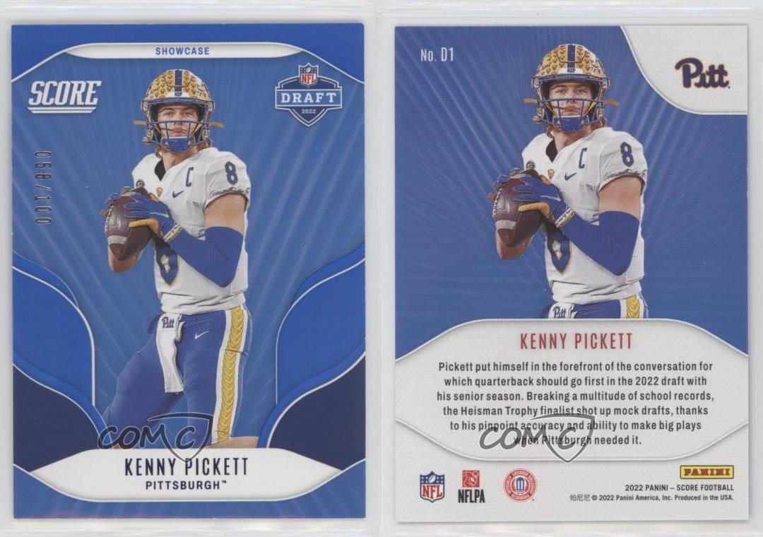 2022 Panini Score Kenny Pickett rookie card #D1 NFL Draft