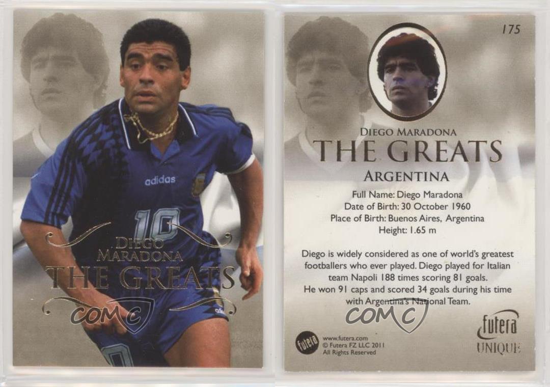 2011 Futera World Football Unique The Greats Diego Maradona #175 | eBay
