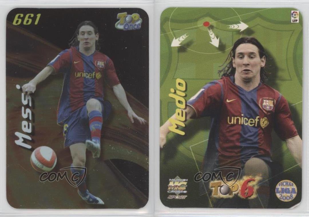 2007-08 Mundicromo Las Fichas de la Liga 2008 Top Once Foil Lionel Messi #661 - Picture 3 of 5