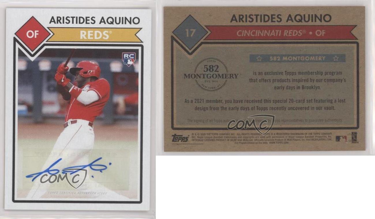 2020-2021 Topps 582 Montgomery Set 1 #17 Aristides Aquino Psa 10  B3677139-408