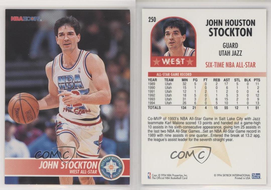 1994-95 NBA Hoops John Stockton #250 HOF