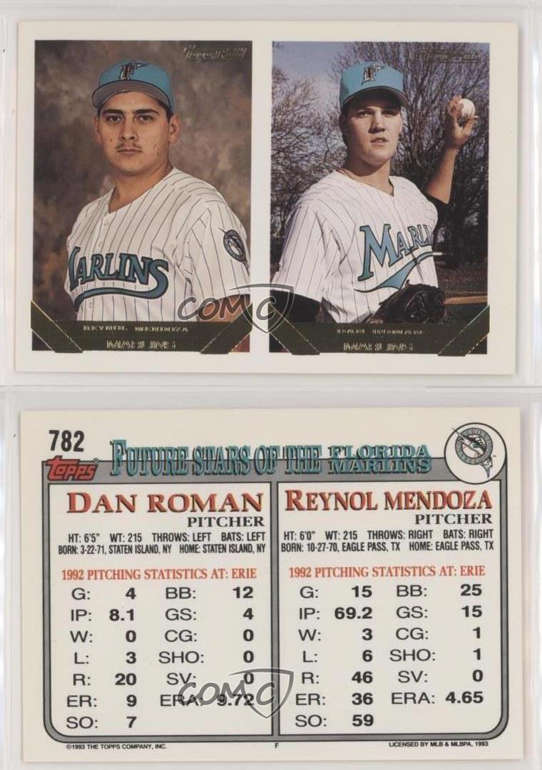 1993 Topps Gold Baseball #782 Reynol Mendoza/Dan Roman RC