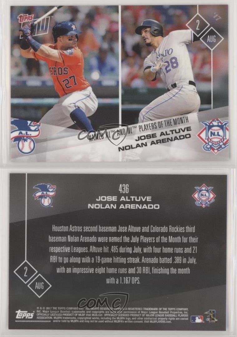 2017 Topps Now #158 FIRST PLAYER 2005 WITH 2 DOUBLE 2 TRIPLE JOSE ALTUVE 
