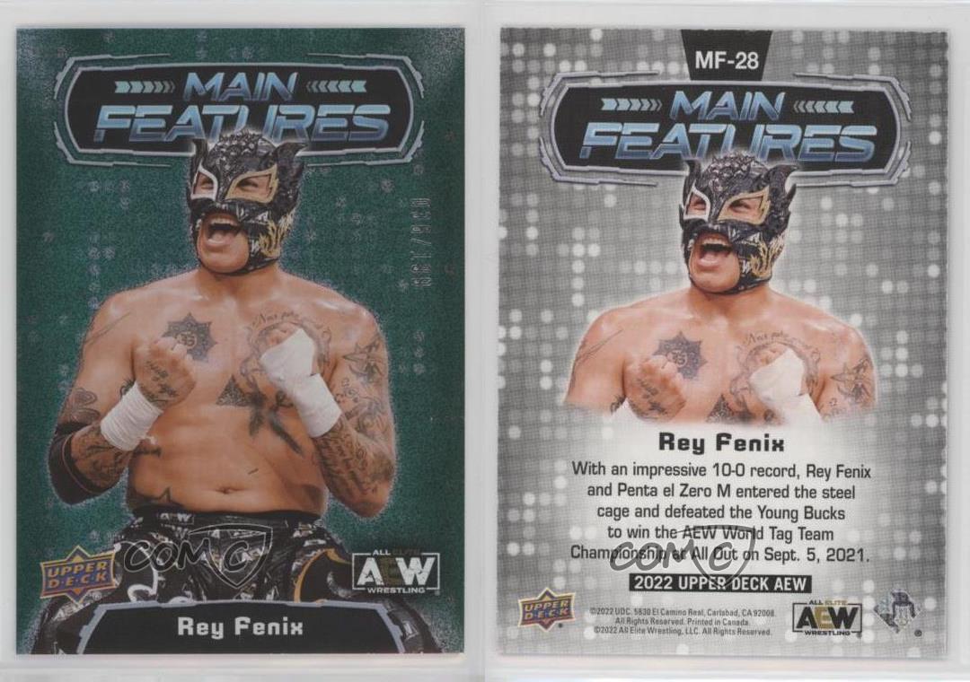 2022 Upper Deck AEW All Elite Wrestling Main Features Green /199 Rey Fenix