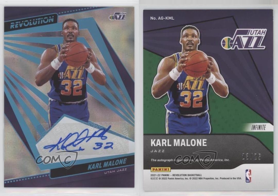 2021-22 Panini Revolution Auto Infinite /25 Karl Malone #AG-KML Auto HOF