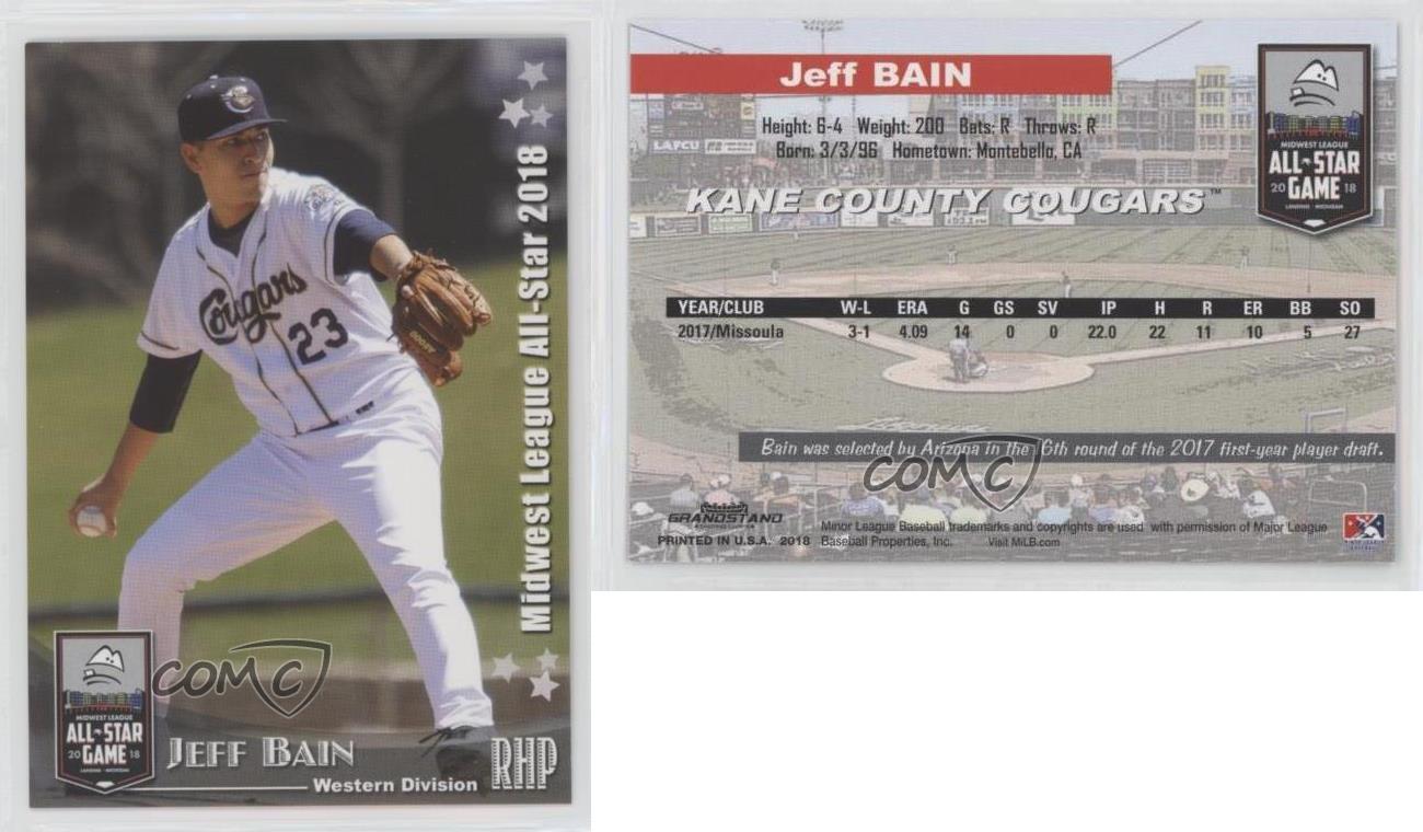 2018 Grandstand Midwest League All-Star Game Jeff Bain #_JEBA | eBay