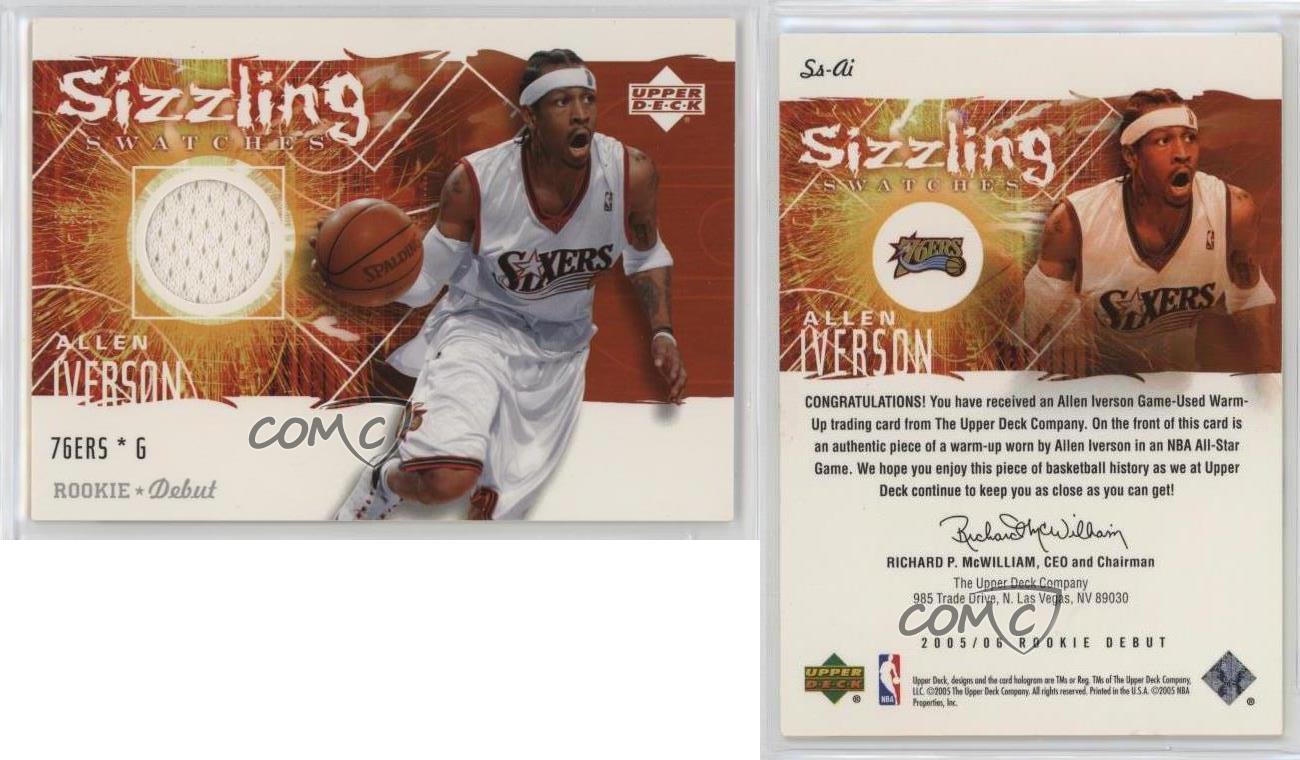 あいオーダーページ 2005-06 Upper Deck Rookie Debut - Sizzling Swatches Allen Iverson