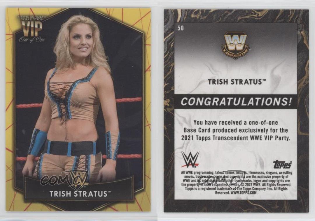2021 Topps Transcendent Collection VIP Party 1/1 Trish Stratus #50 - Foto 3 di 3